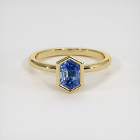 1.56 Ct. Blue Sapphire Ring, 18K Yellow Gold 1
