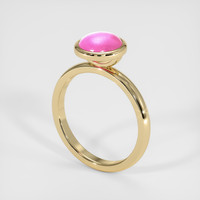 2.25 Ct. Pink Sapphire Ring, 18K Yellow Gold 2