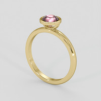 1.09 Ct. Pink Sapphire Ring, 18K Yellow Gold 2