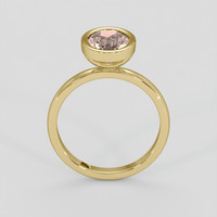 2.06 Ct. Peach Sapphire Ring, 18K Yellow Gold 3