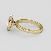 2.06 Ct. Peach Sapphire Ring, 18K Yellow Gold 4
