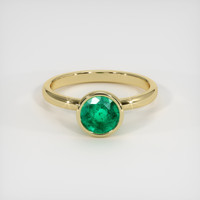 1.05 Ct. Emerald Ring, 18K Yellow Gold 1