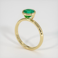 1.05 Ct. Emerald Ring, 18K Yellow Gold 2