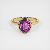2.31 Ct. Sapphire Ring, 18K Yellow Gold 1