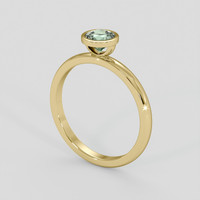 0.79 Ct. Green Sapphire Ring, 18K Yellow Gold 2