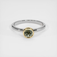 0.53 Ct. Sapphire Ring, 18K Yellow & White 1