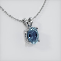 0.79 Ct. Sapphire Pendant, Platinum 950 2