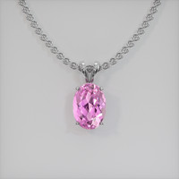 2.16 Ct. Gemstone Pendant, Platinum 950 1