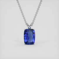 6.78 Ct. Blue Tanzanite Pendant, Platinum 950 1