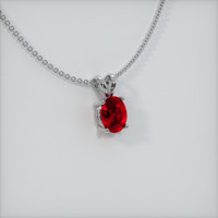 2.00 Ct. Ruby Pendant, Platinum 950 2