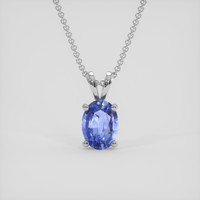 1.07 Ct. Blue Sapphire Pendant, Platinum 950 1
