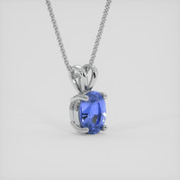 1.07 Ct. Blue Sapphire Pendant, Platinum 950 2