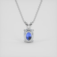 1.07 Ct. Blue Sapphire Pendant, Platinum 950 4