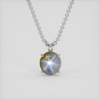 2.27 Ct. Yellow Sapphire Pendant, Platinum 950 1