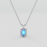 7.54 Ct. Blue Sapphire Pendant, Platinum 950 4