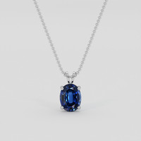 1.87 Ct. Blue Sapphire Pendant, Platinum 950 1