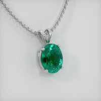 3.70 Ct. Emerald Pendant, Platinum 950 2