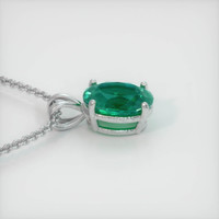 3.70 Ct. Emerald Pendant, Platinum 950 3