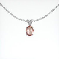0.61 Ct. Padparadscha Sapphire Pendant, Platinum 950 1