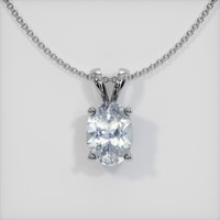 0.80 Ct. Sapphire Pendant, Platinum 950 1