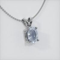 0.80 Ct. Sapphire Pendant, Platinum 950 2