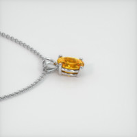 1.10 Ct. Orange Sapphire Pendant, Platinum 950 3