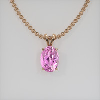 2.16 Ct. Gemstone Pendant, 14K Rose Gold 1