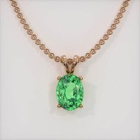 2.03 Ct. Gemstone Pendant, 14K Rose Gold 1