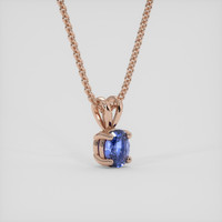 0.27 Ct. Blue Sapphire Pendant, 14K Rose Gold 2