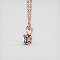 0.27 Ct. Blue Sapphire Pendant, 14K Rose Gold 3