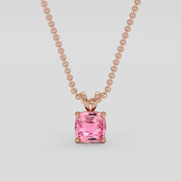 2.15 Ct. Padparadscha Sapphire Pendant, 14K Rose Gold 1