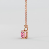 2.15 Ct. Padparadscha Sapphire Pendant, 14K Rose Gold 3