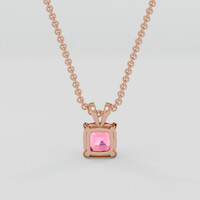 2.15 Ct. Padparadscha Sapphire Pendant, 14K Rose Gold 4