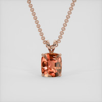2.54 Ct. Padparadscha Sapphire Pendant, 14K Rose Gold 1