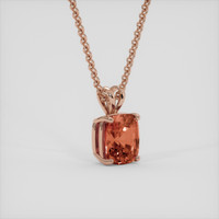 2.54 Ct. Padparadscha Sapphire Pendant, 14K Rose Gold 2