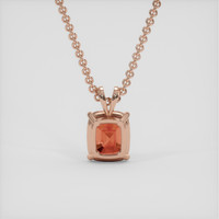 2.54 Ct. Padparadscha Sapphire Pendant, 14K Rose Gold 4