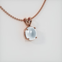 3.27 Ct. White Sapphire Pendant, 14K Rose Gold 2