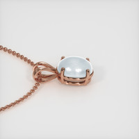 3.27 Ct. White Sapphire Pendant, 14K Rose Gold 3