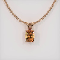 1.36 Ct. Sapphire Pendant, 14K Rose Gold 1