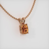 1.36 Ct. Sapphire Pendant, 14K Rose Gold 2
