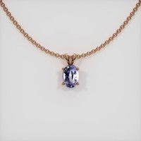 0.86 Ct. Purple Sapphire Pendant, 14K Rose Gold 1
