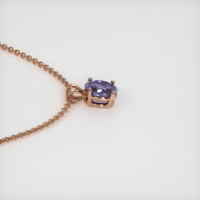 0.86 Ct. Purple Sapphire Pendant, 14K Rose Gold 3
