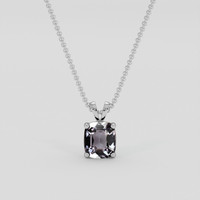 1.01 Ct. Purplish Grey Spinel Pendant, Silver 1