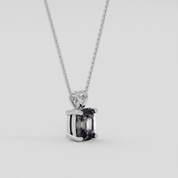 1.01 Ct. Purplish Grey Spinel Pendant, Silver 2