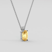 4.25 Ct. Golden Brown Hessonite Garnet Pendant, Silver 2