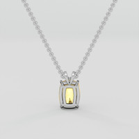 4.25 Ct. Golden Brown Hessonite Garnet Pendant, Silver 4
