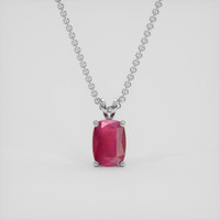 3.00 Ct. Pinkish Red Ruby Pendant, Silver 1