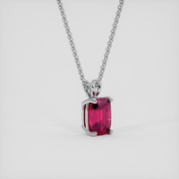 3.00 Ct. Pinkish Red Ruby Pendant, Silver 2