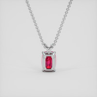 3.00 Ct. Pinkish Red Ruby Pendant, Silver 4