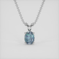 0.47 Ct. Alexandrite Pendant, 10K White Gold 1